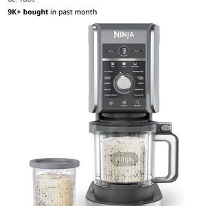 Ninja creami deluxe with 2 standard (grey) containers